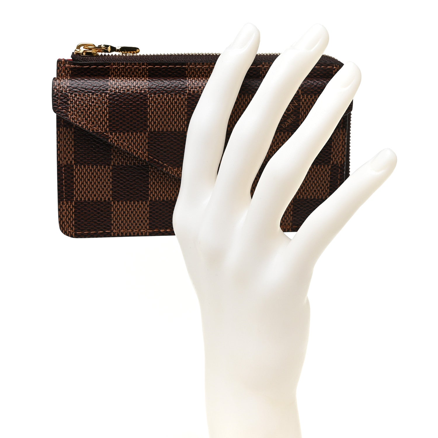 Louis Vuitton Damier Ebene Recto Verso Card Holder Red 2 of 9