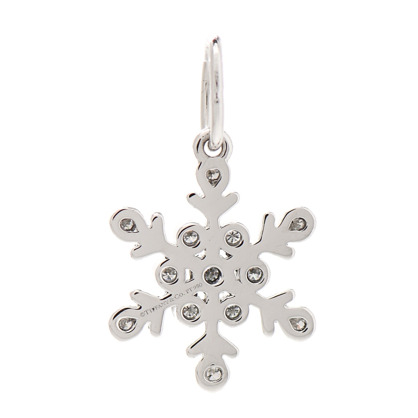 Platinum Diamond Snowflake Charm
