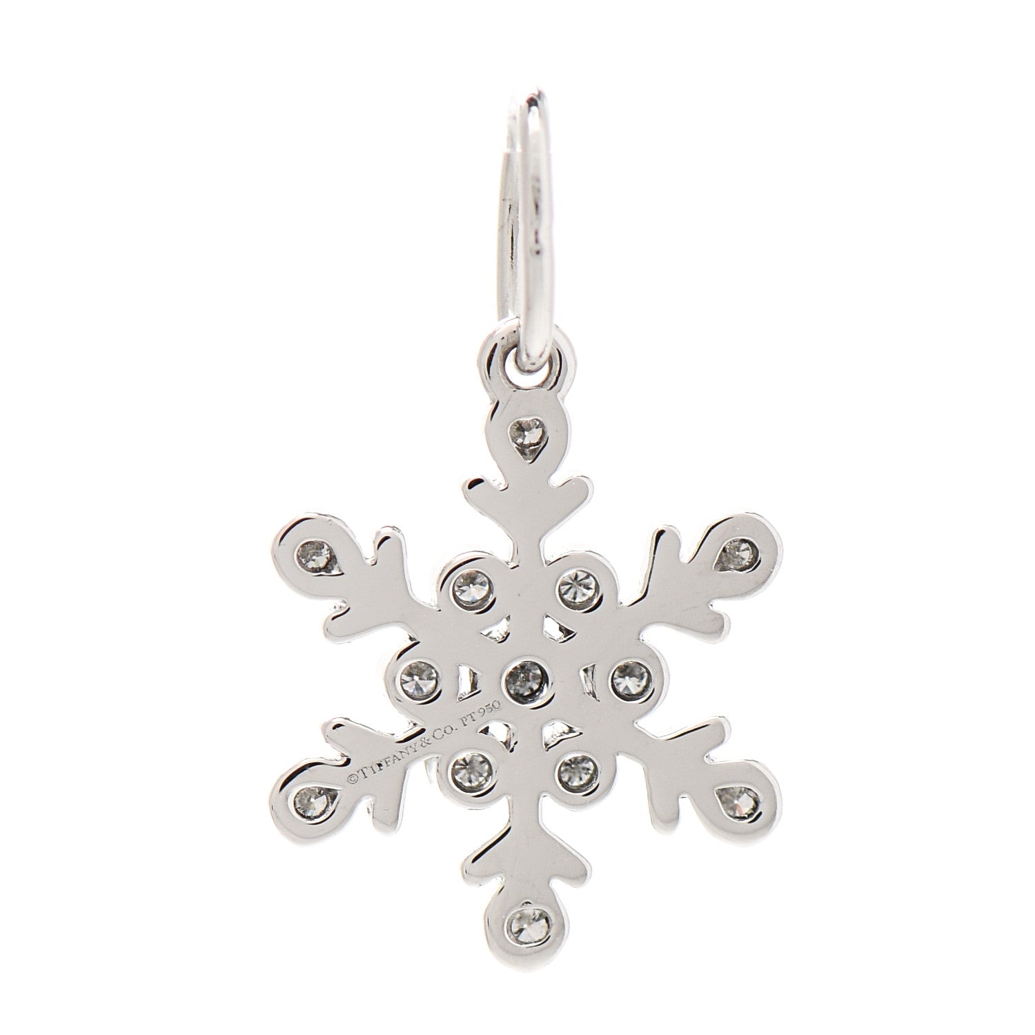 Tiffany Platinum Diamond Snowflake Charm 3 of 5