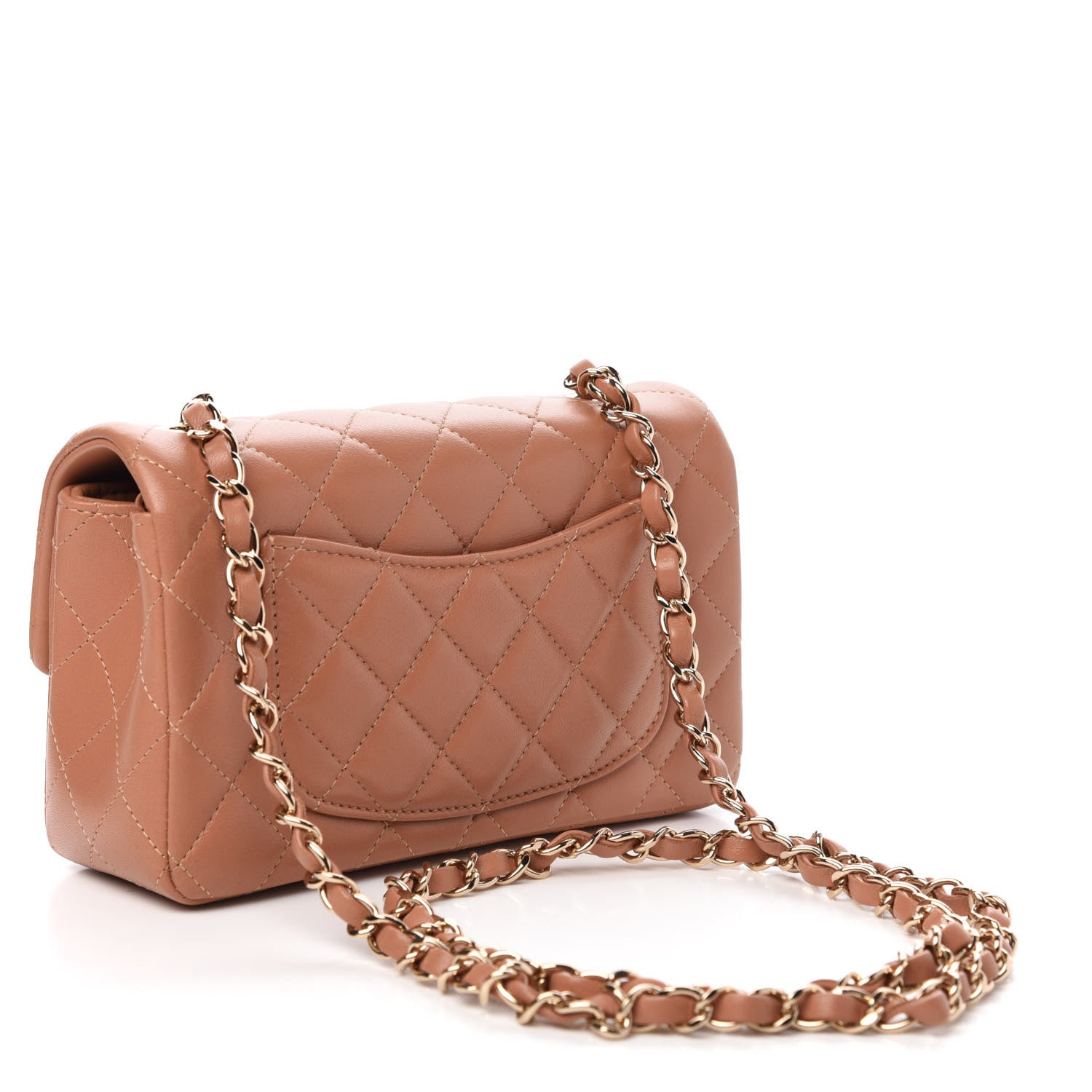 Chanel Lambskin Quilted Mini Rectangular Flap Brown 3 of 11