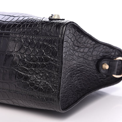 Balenciaga Calfskin Crocodile Embossed Giant 12 Gold Hardware City Black 9 of 9