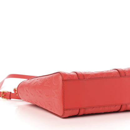MCM Calfskin Monogram Mini Toni Tote Poppy Red 7 of 9