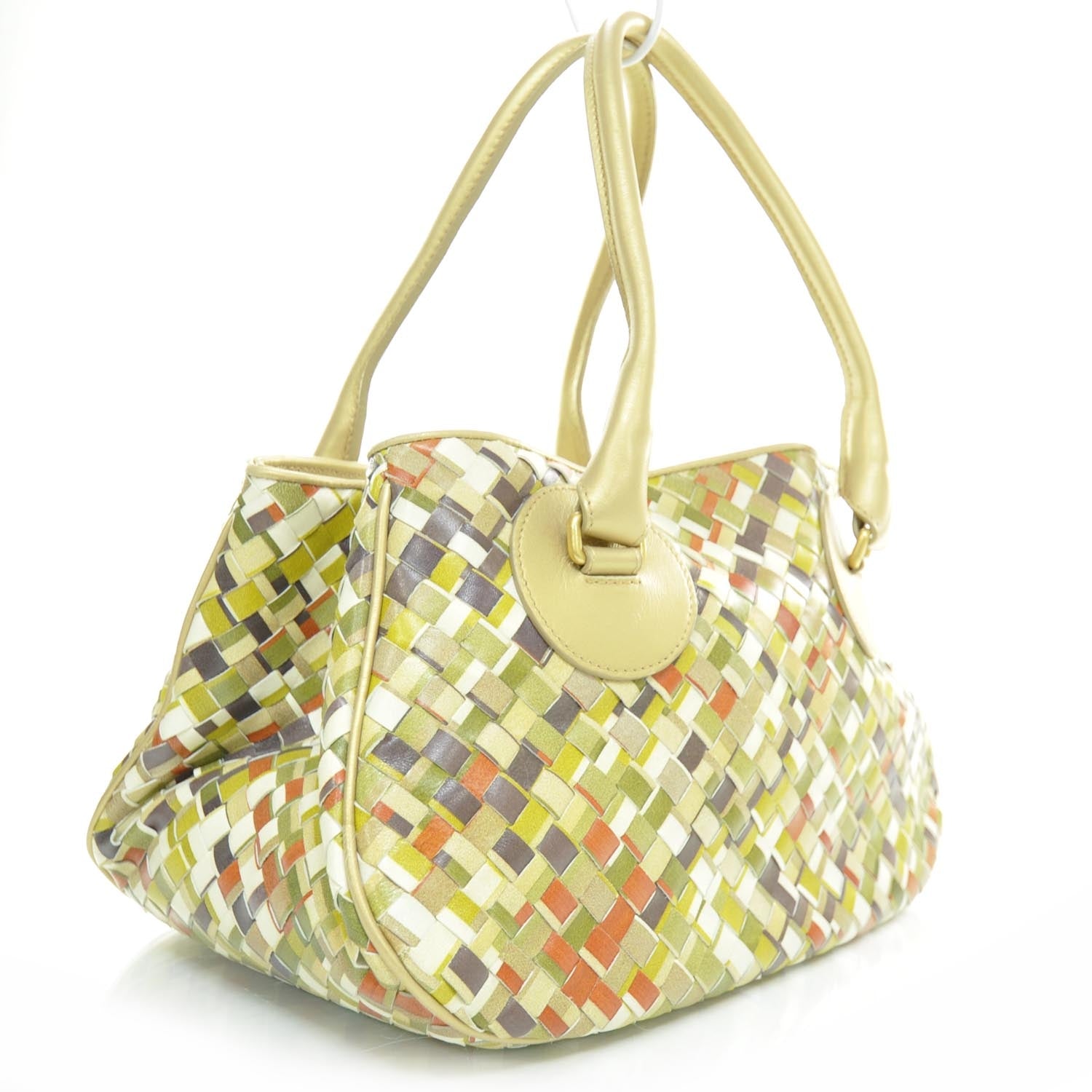 Bottega Veneta Woven Leather Satchel Multicolor 1 of 9