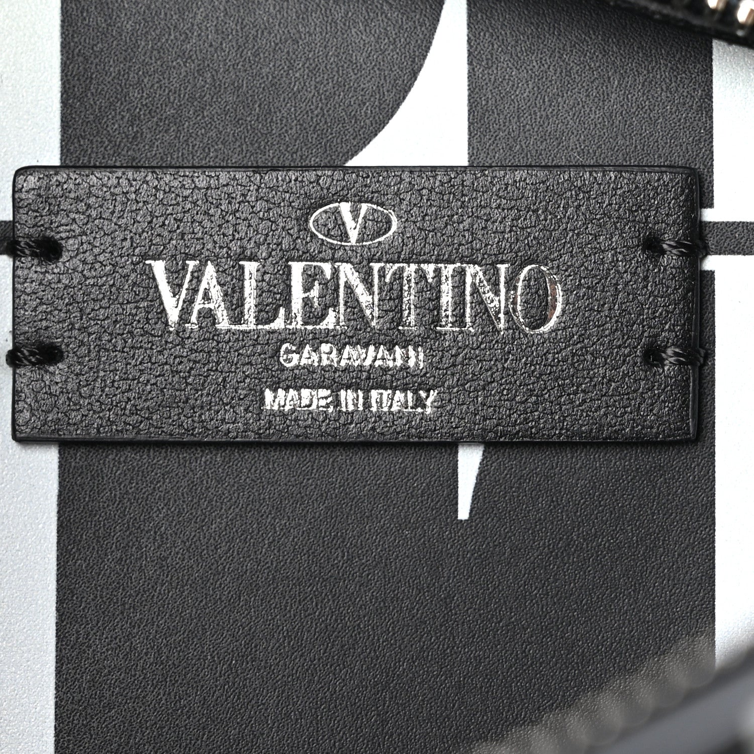 Valentino Garavani Calfskin Mens VLTN Belt Bag Black White 6 of 9