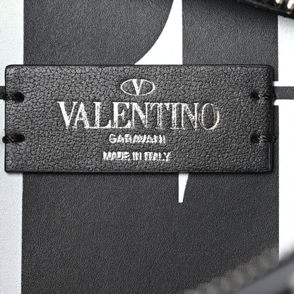 Valentino Garavani Calfskin Mens VLTN Belt Bag Black White 6 of 9