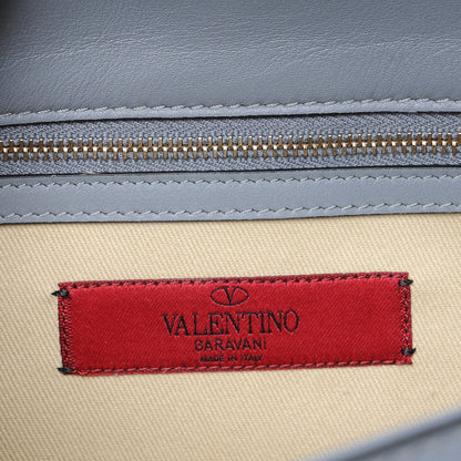 Valentino Garavani Vitello Medium Glam Lock Rockstud Flap Light Stone 6 of 7
