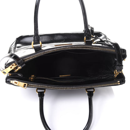 Prada Saffiano Vernice Medium Galleria Double Zip Tote Black 5 of 15