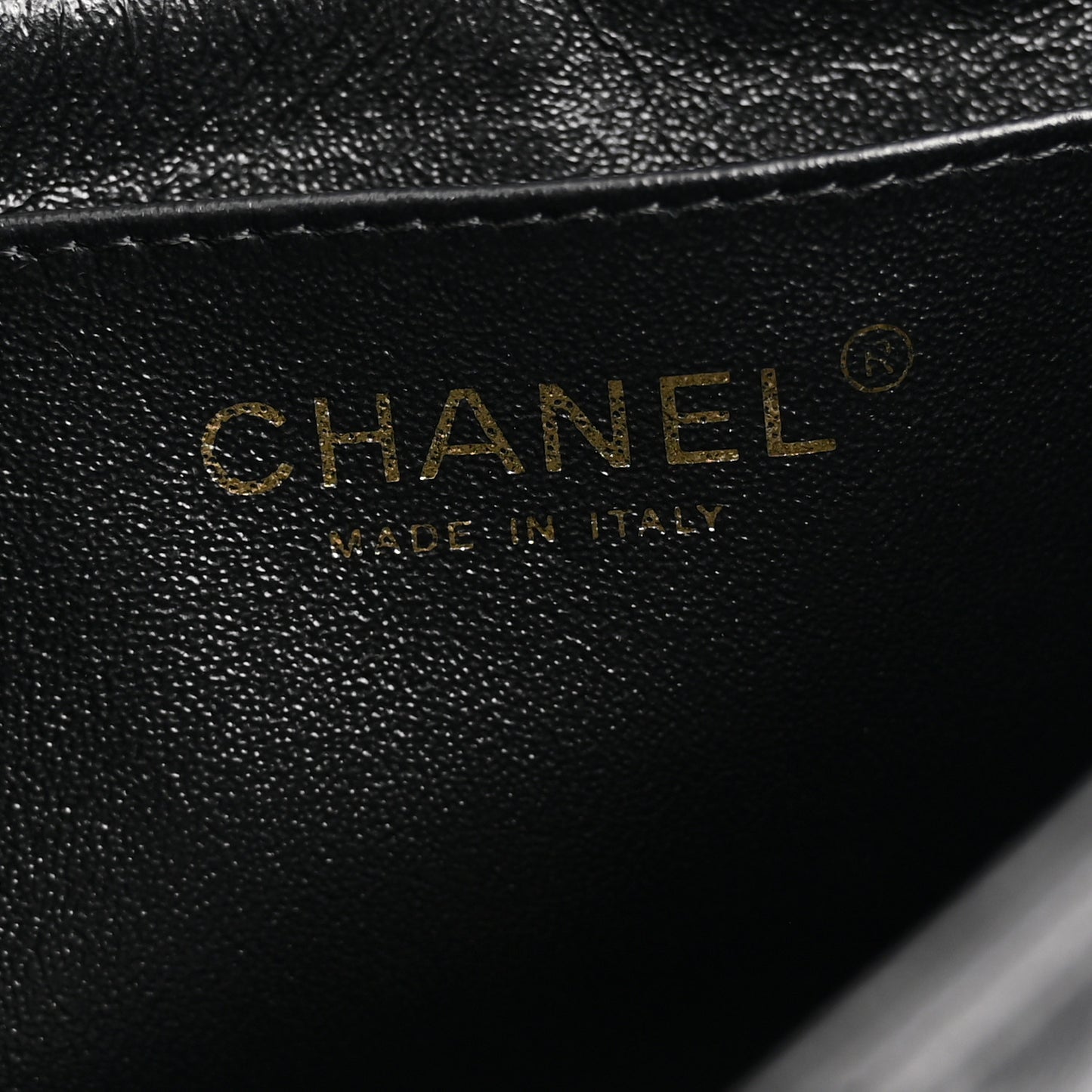 Lambskin Quilted Mini Square Flap Black