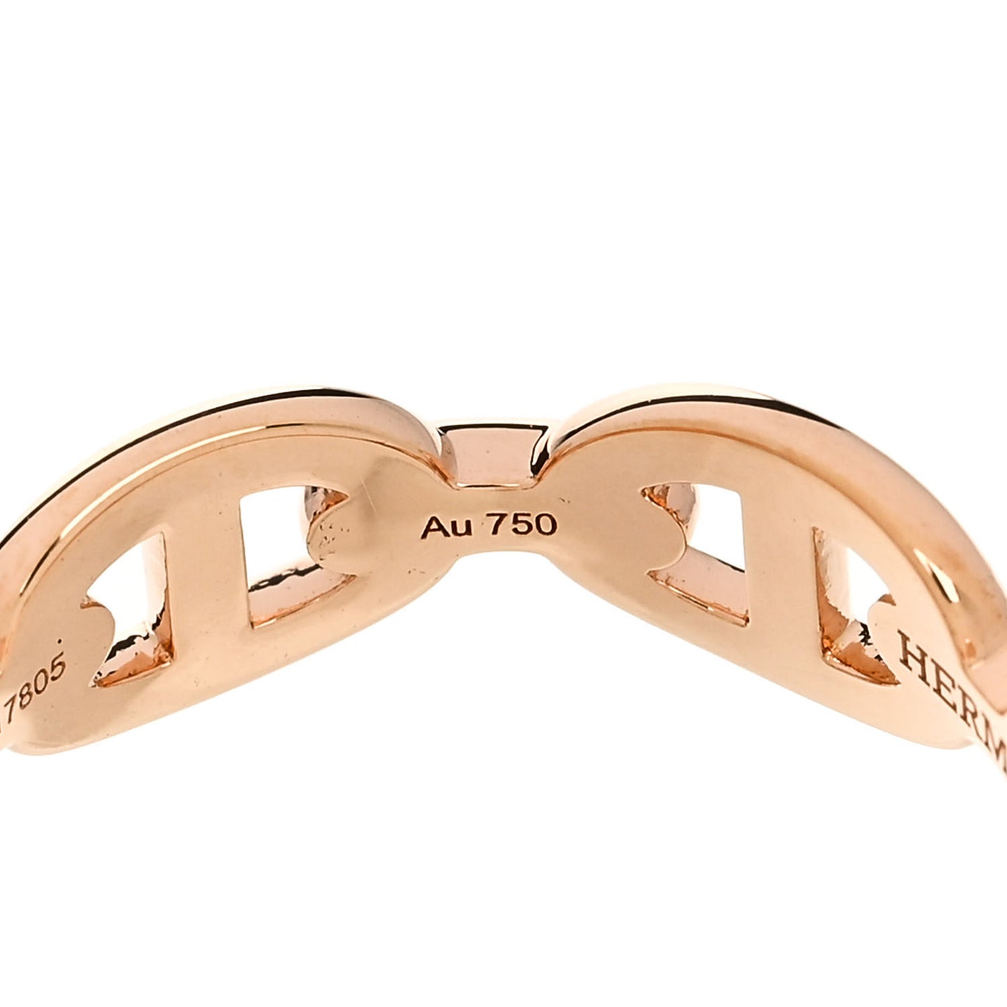 18K Rose Gold PM Chaine d'Ancre Enchainee Ring 53 6.5