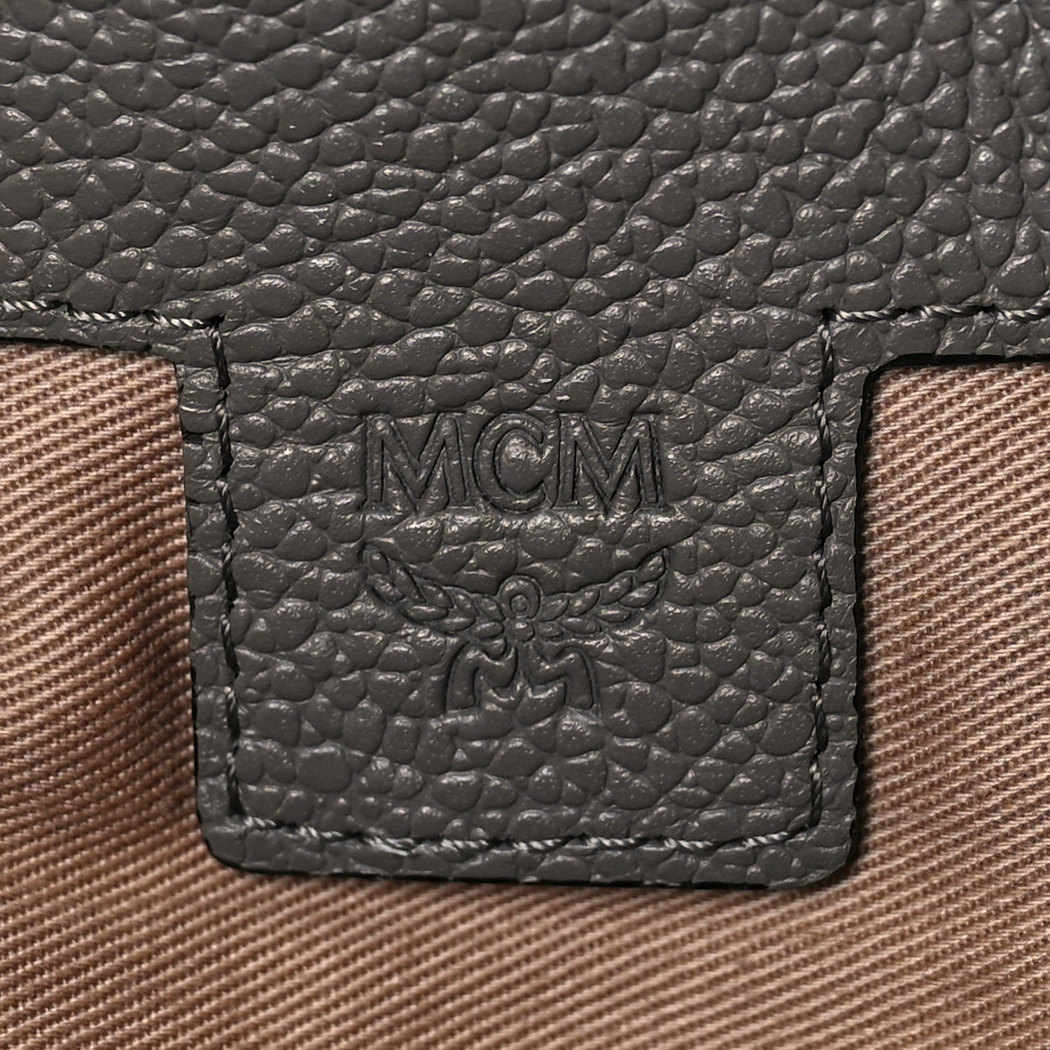 MCM Visetos Corina Foldover Crossbody Bag Cognac Black 6 of 8