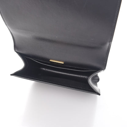 Prada Vitello Antic Soft Logo Pionniere Saddle Bag Black 7 of 9