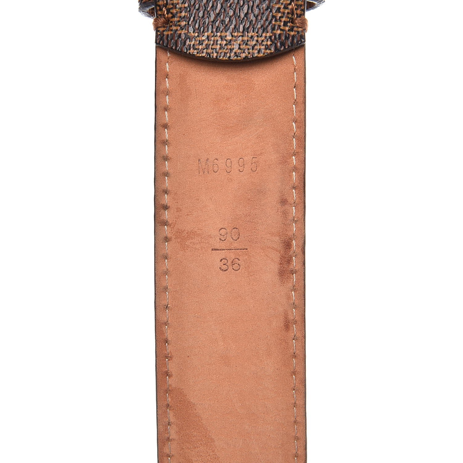 Louis Vuitton Damier Ebene 30mm Ellipse Belt 90 36 6 of 9