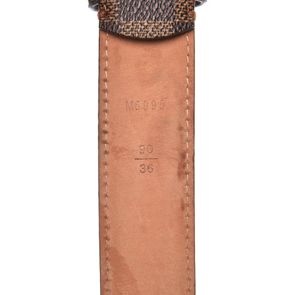 Louis Vuitton Damier Ebene 30mm Ellipse Belt 90 36 6 of 9