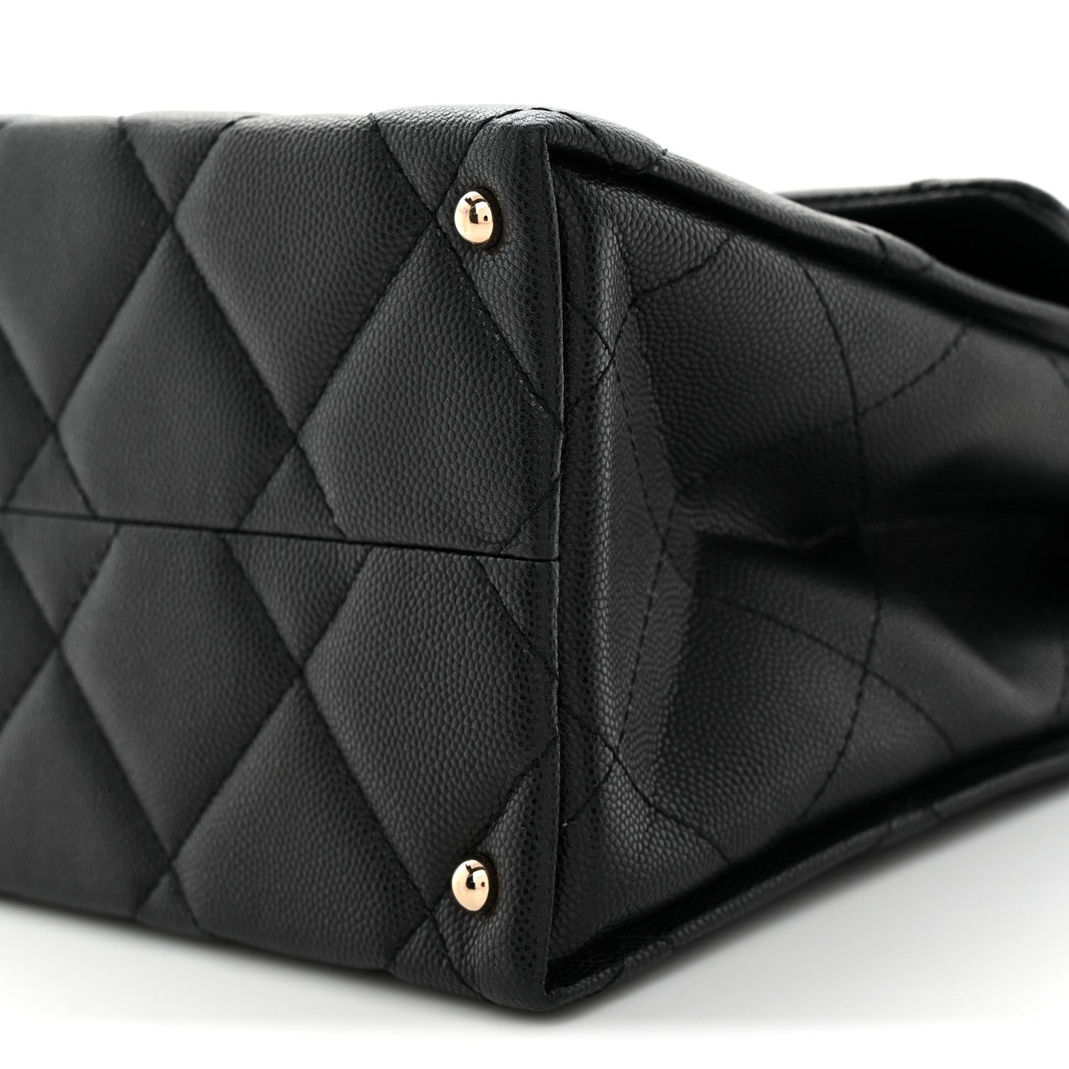 Chanel Caviar Quilted Medium Retro Twist Top Handle Flap Black 10 of 10