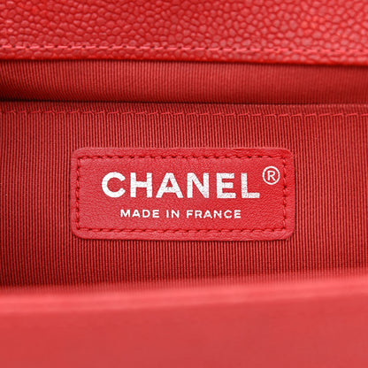 Chanel Caviar Quilted Medium Boy Flap Red 6 of 11