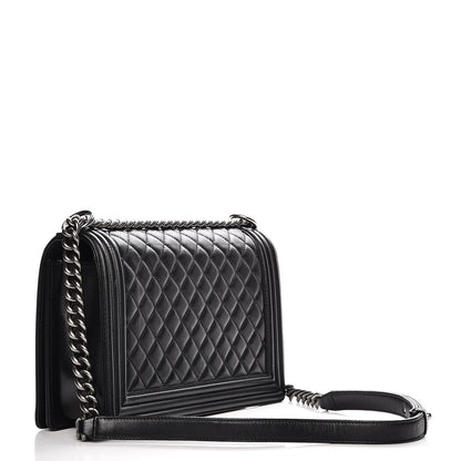 Chanel Lambskin Quilted New Medium Boy Flap Black 3 of 11