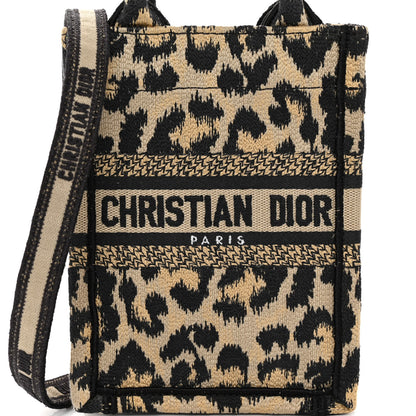 Christian Dior Canvas Mizza Embroidered Mini Book Tote Phone Bag Beige 3 of 9