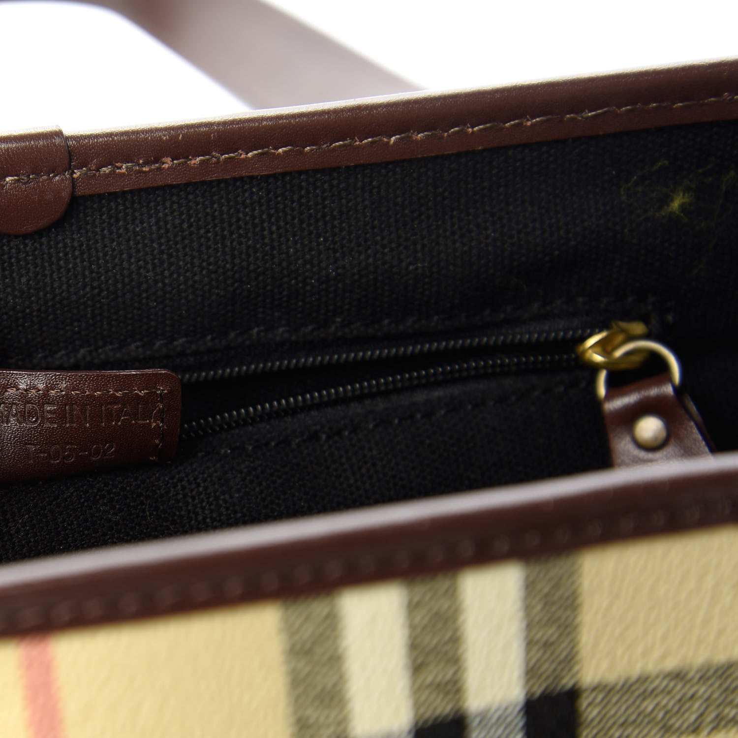 Burberry Haymarket Check Buckle Satchel Chocolate 9 of 11