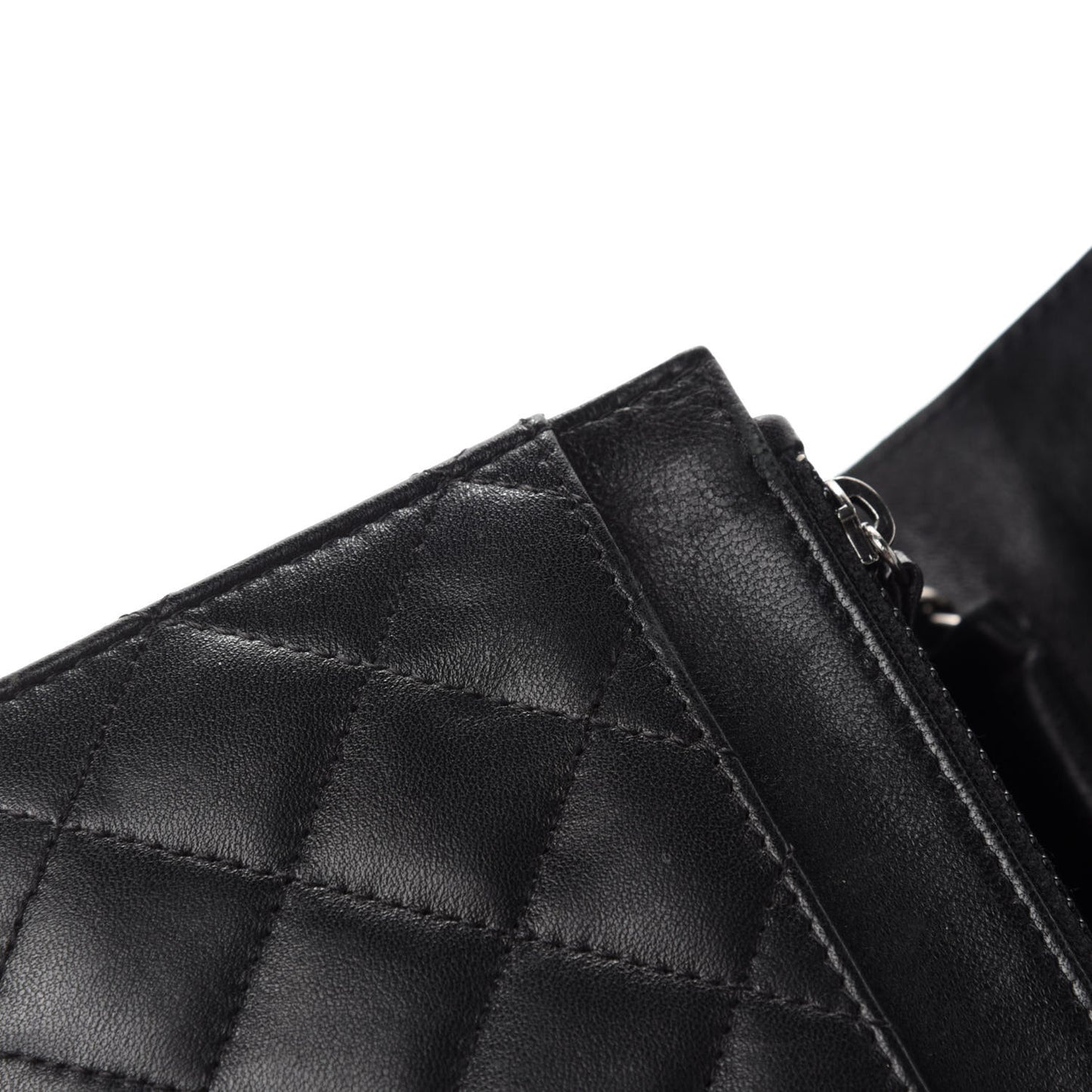 Lambskin Quilted Boy Wallet On Chain WOC Black