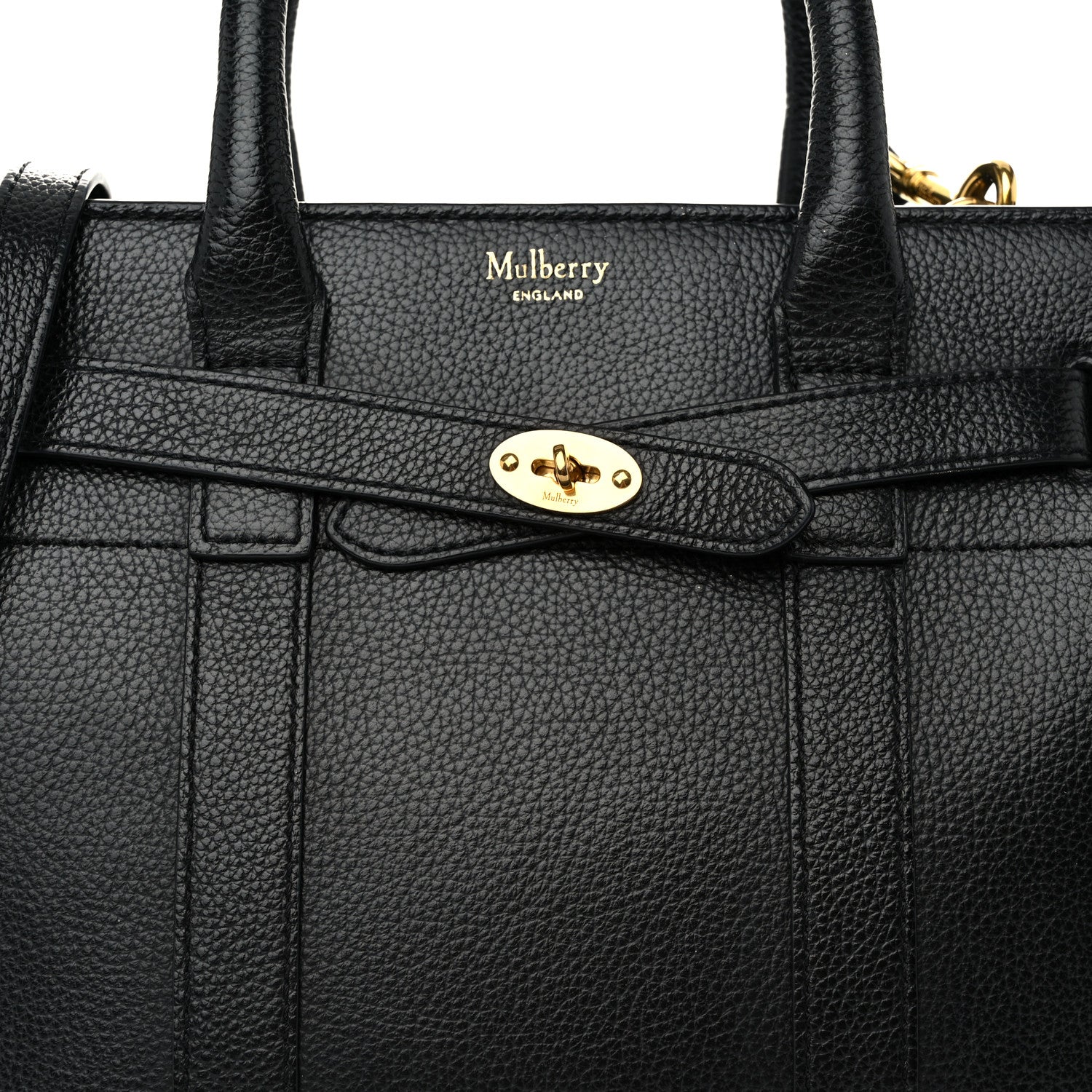 Mulberry Classic Grain Small Bayswater Zip Tote Black 7 of 9