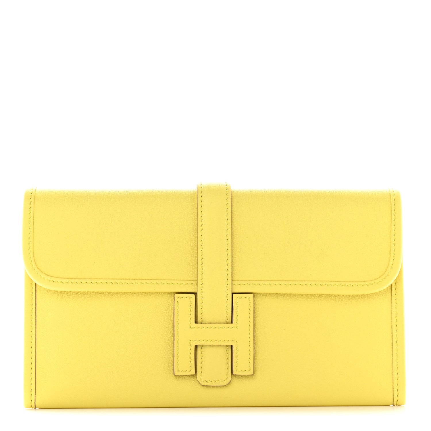 Hermes Swift Jige Duo Clutch Lime 1 of 12