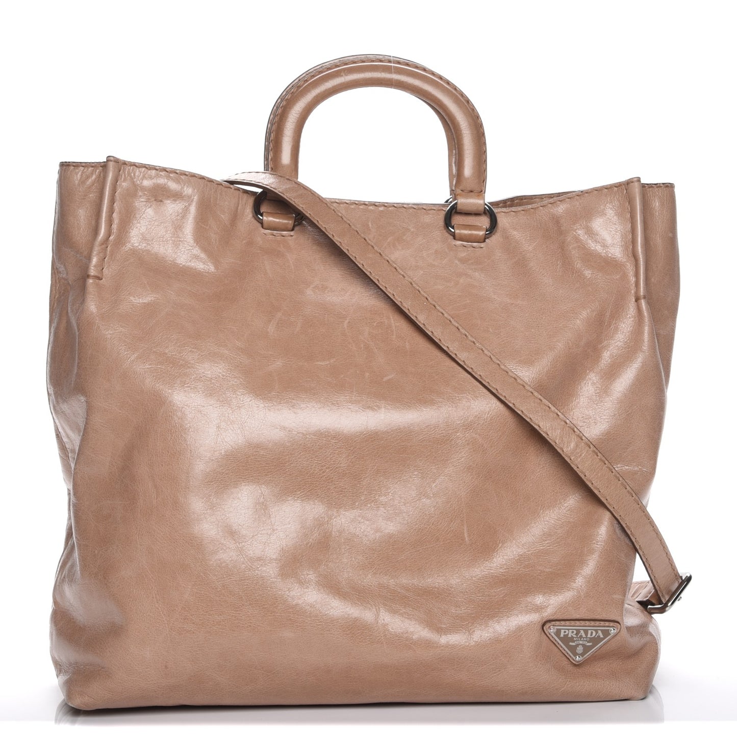 Vitello Shine Tote Cammeo