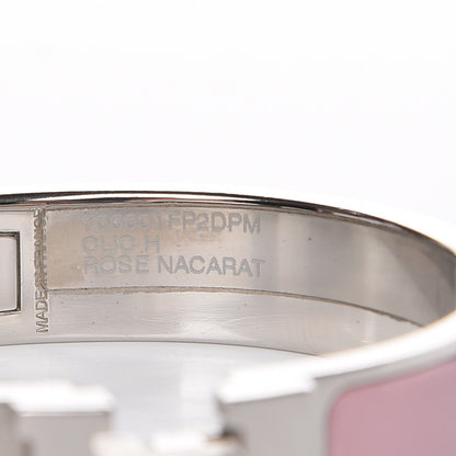 Hermes Enamel Narrow Clic Clac H Bracelet PM Rose Nacarat 5 of 7