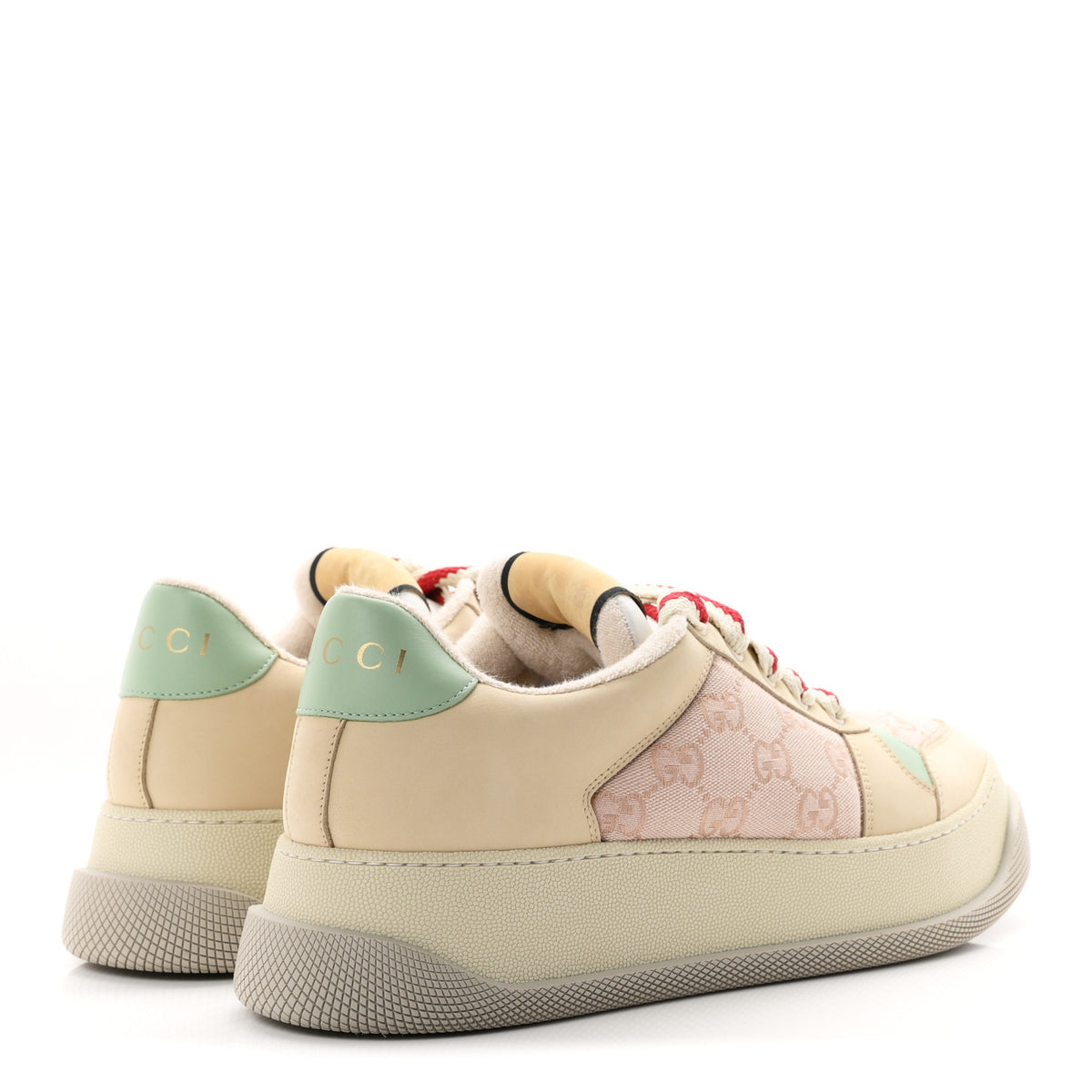 Gucci New Canvas GG Monogram Nubuck Womens Screener 50mm Sneakers 41 Skin Rose Dark Skin Rose Multicolor 5 of 10