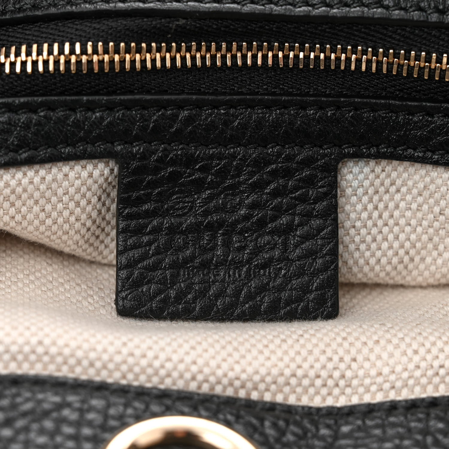 Gucci Pebbled Calfskin Medium Soho Chain Shoulder Bag Black 6 of 10