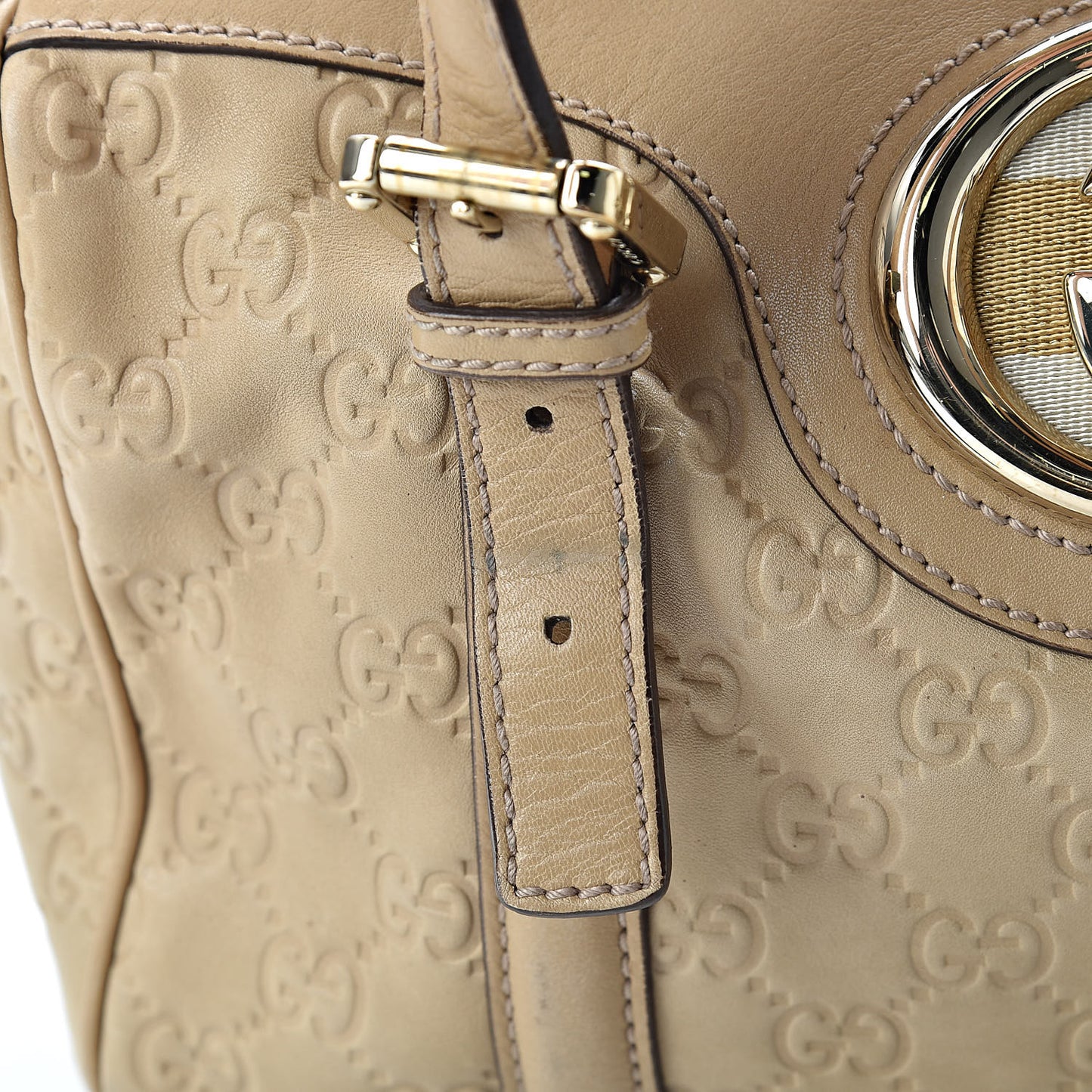 Guccissima Small Britt Boston Beige