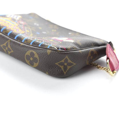 Louis Vuitton Monogram 2020 Christmas Animation Roller Coaster Mini Pochette Accessories Pivoine 7 of 11