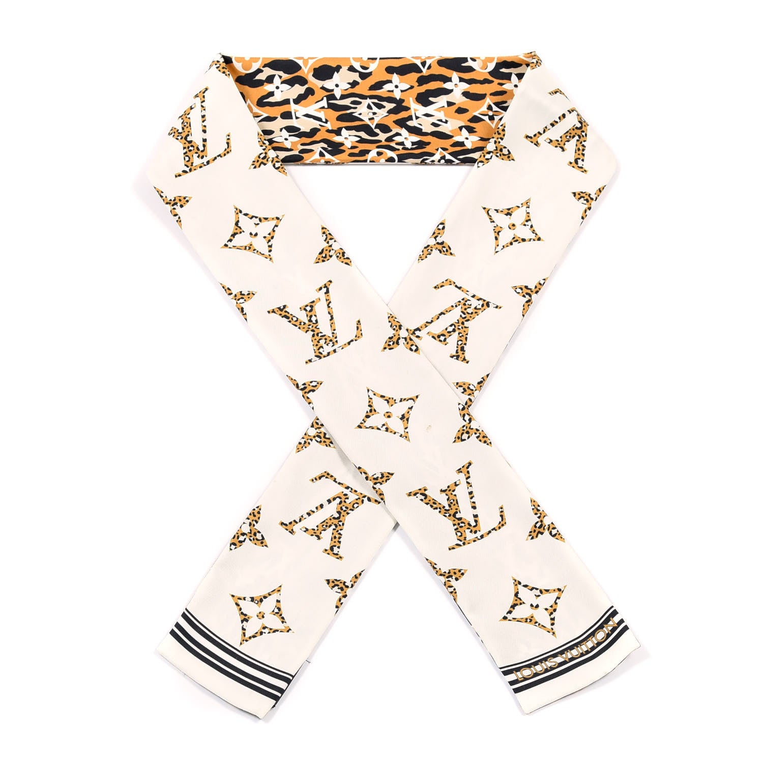 Louis Vuitton Silk Monogram Giant Jungle Bandeau Ivory 1 of 5