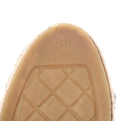 Chanel Fabric Patent Calfskin CC Espadrilles 36 Black 6 of 11