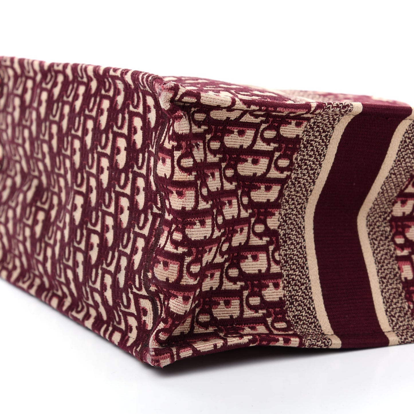 Oblique Medium Book Tote Burgundy Multicolor