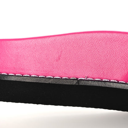 Louis Vuitton Calfskin Embossed Monogram Sunset Flat Comfort Mule 37 Rose Pop 10 of 11