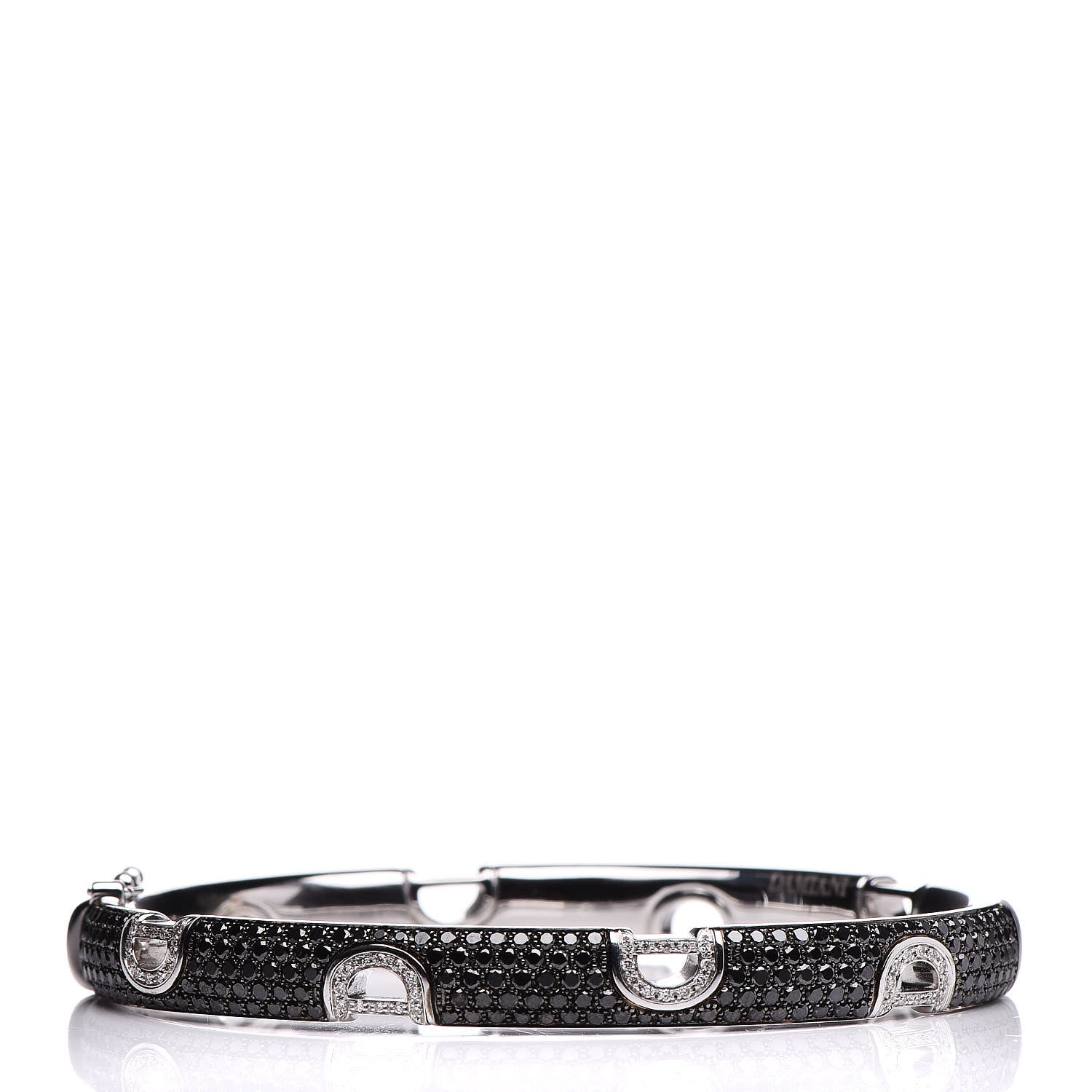 Damiani 18K White Gold Diamond Black Diamond D-icon Bracelet 1 of 5
