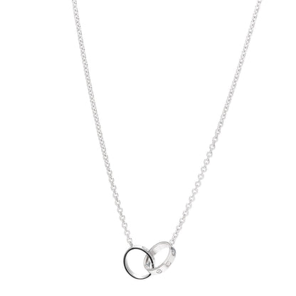Cartier 18K White Gold Interlocking LOVE Necklace 1 of 5