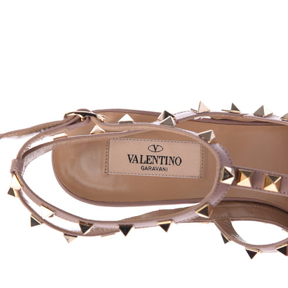 Valentino Garavani Patent Nappa Rockstud Ankle Strap 100mm Pumps 40 Fuxia Fluo Poudre 7 of 9