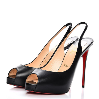 Christian Louboutin Kid Private Number 120 Pumps 39 Black 3 of 8