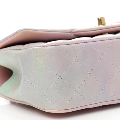 Chanel Lambskin Quilted Ombre Mini Top Handle Rectangular Flap Pink Multicolor 9 of 11