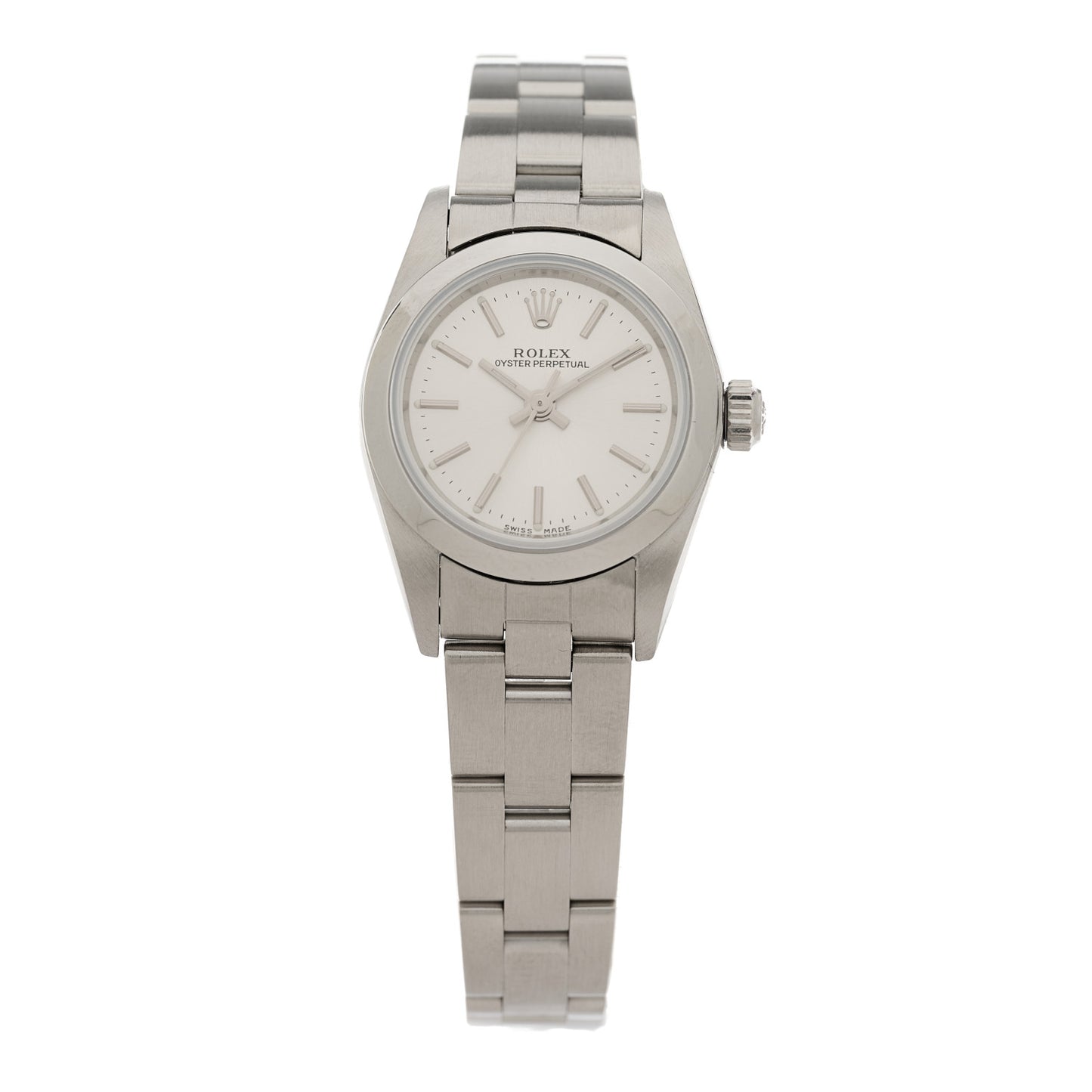 Stainless Steel 24mm Oyster Perpetual Watch Silver 76080