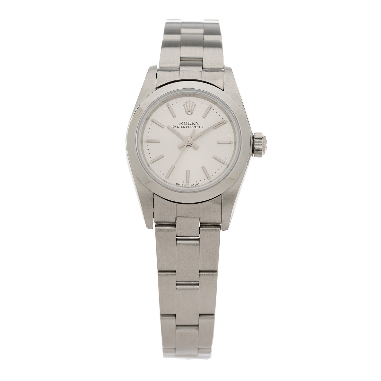 Rolex Stainless Steel 24mm Oyster Perpetual Watch Silver 76080 1 of 5