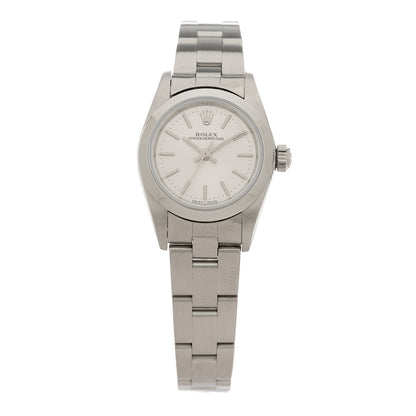 Rolex Stainless Steel 24mm Oyster Perpetual Watch Silver 76080 1 of 5