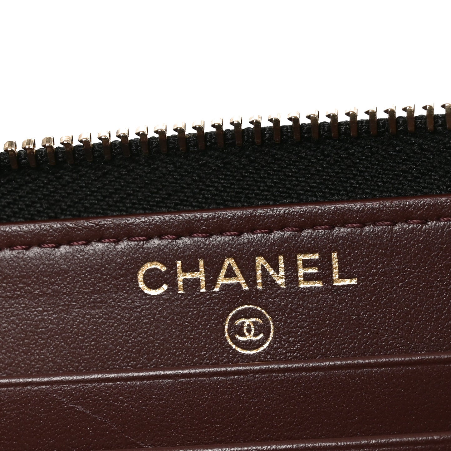 Caviar Quilted Medium Zip Around Wallet Black