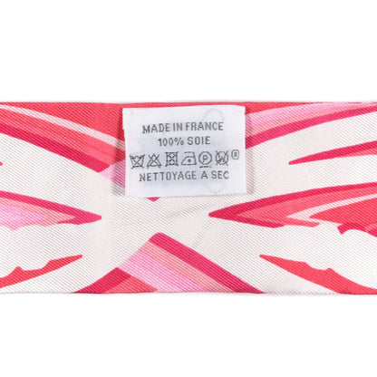 Hermes Silk Brides de Gala Shadow Twilly Rose Blanc Fuchsia 4 of 4