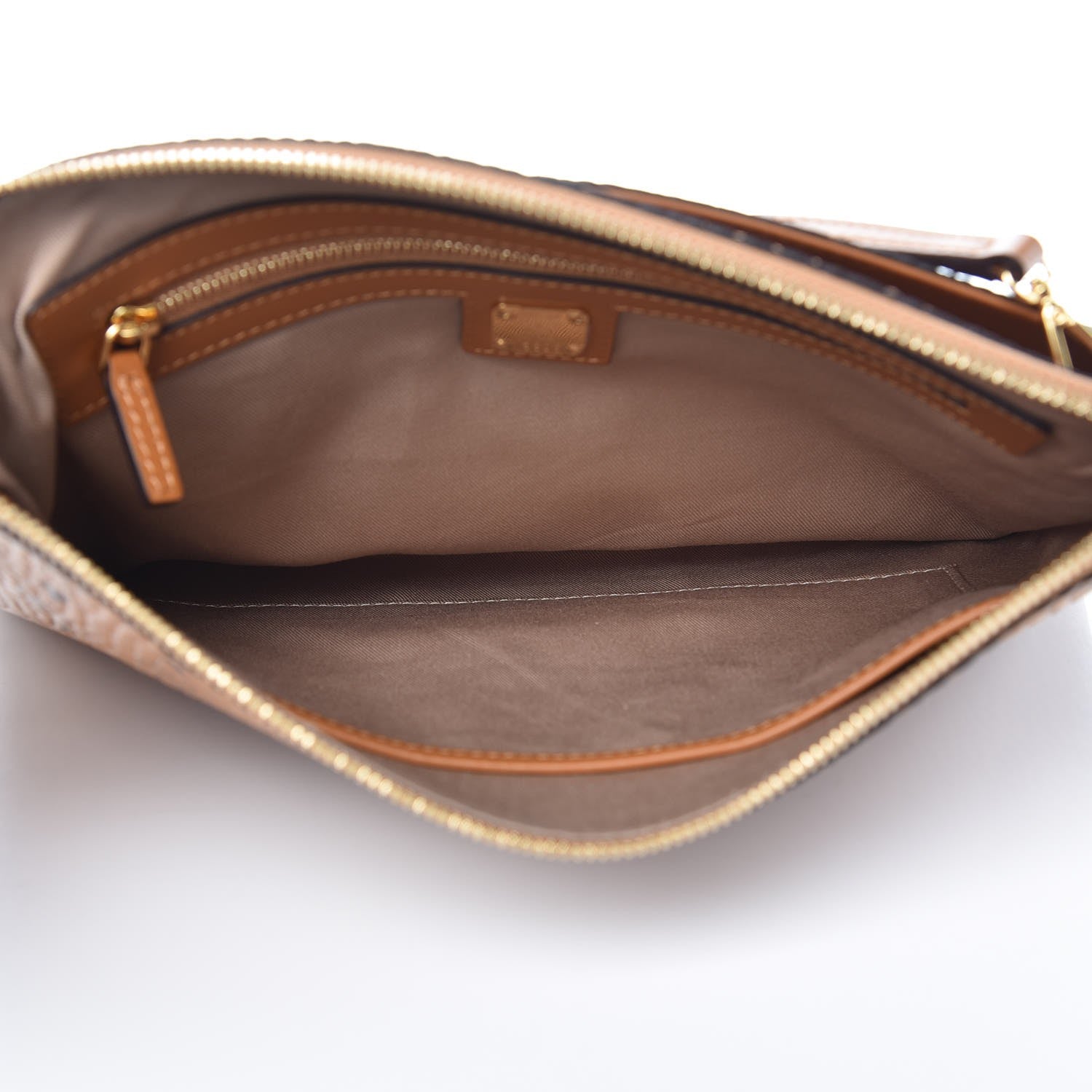 MCM Visetos Medium Crossbody Pouch Cognac 5 of 8