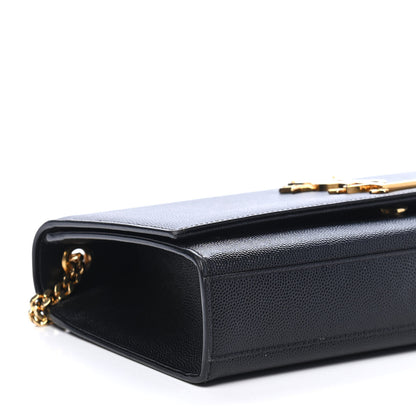 Saint Laurent Grain De Poudre Star Monogram Kate Satchel Black 7 of 11