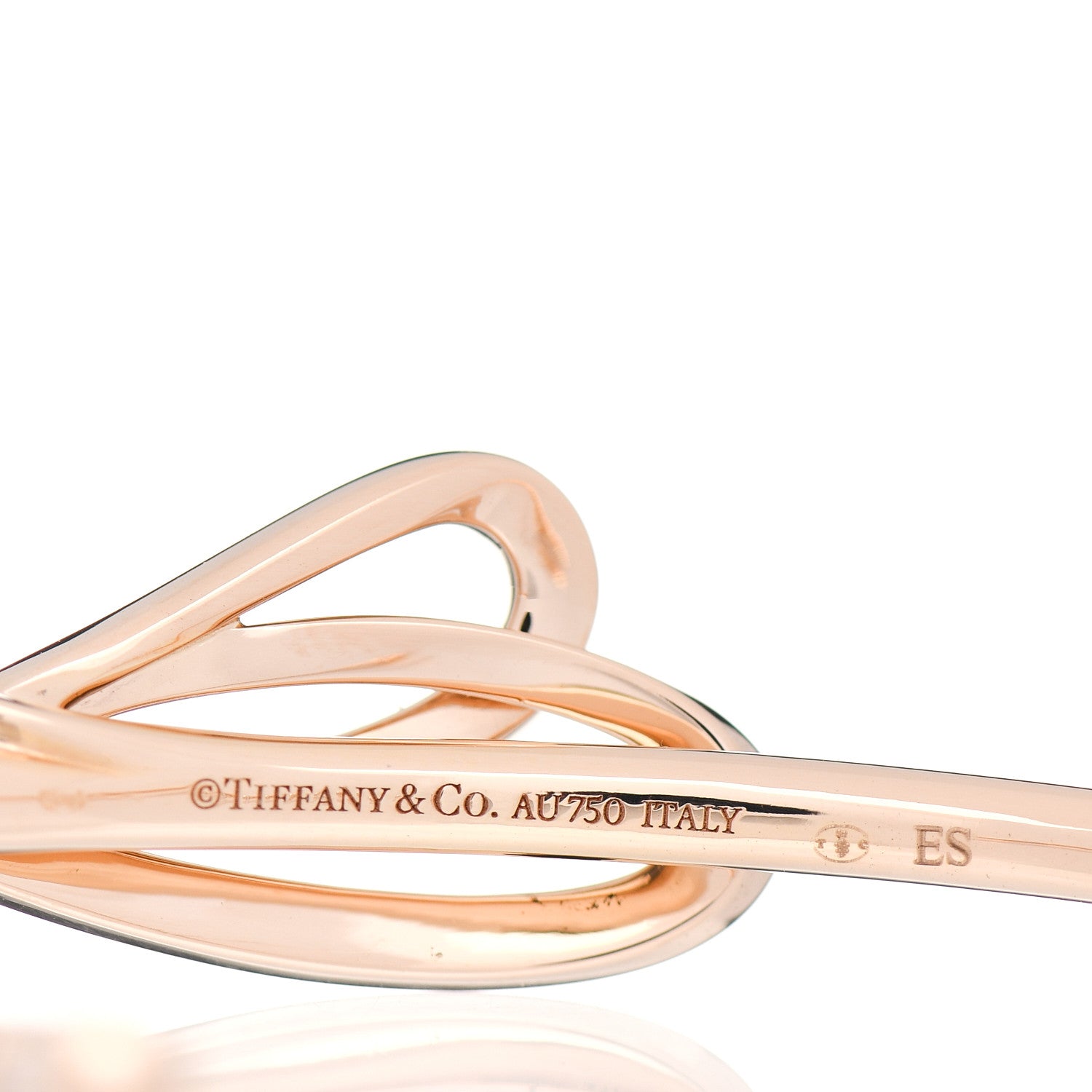 Tiffany 18K Rose Gold Diamond Medium Bow Cuff Bracelet 4 of 4