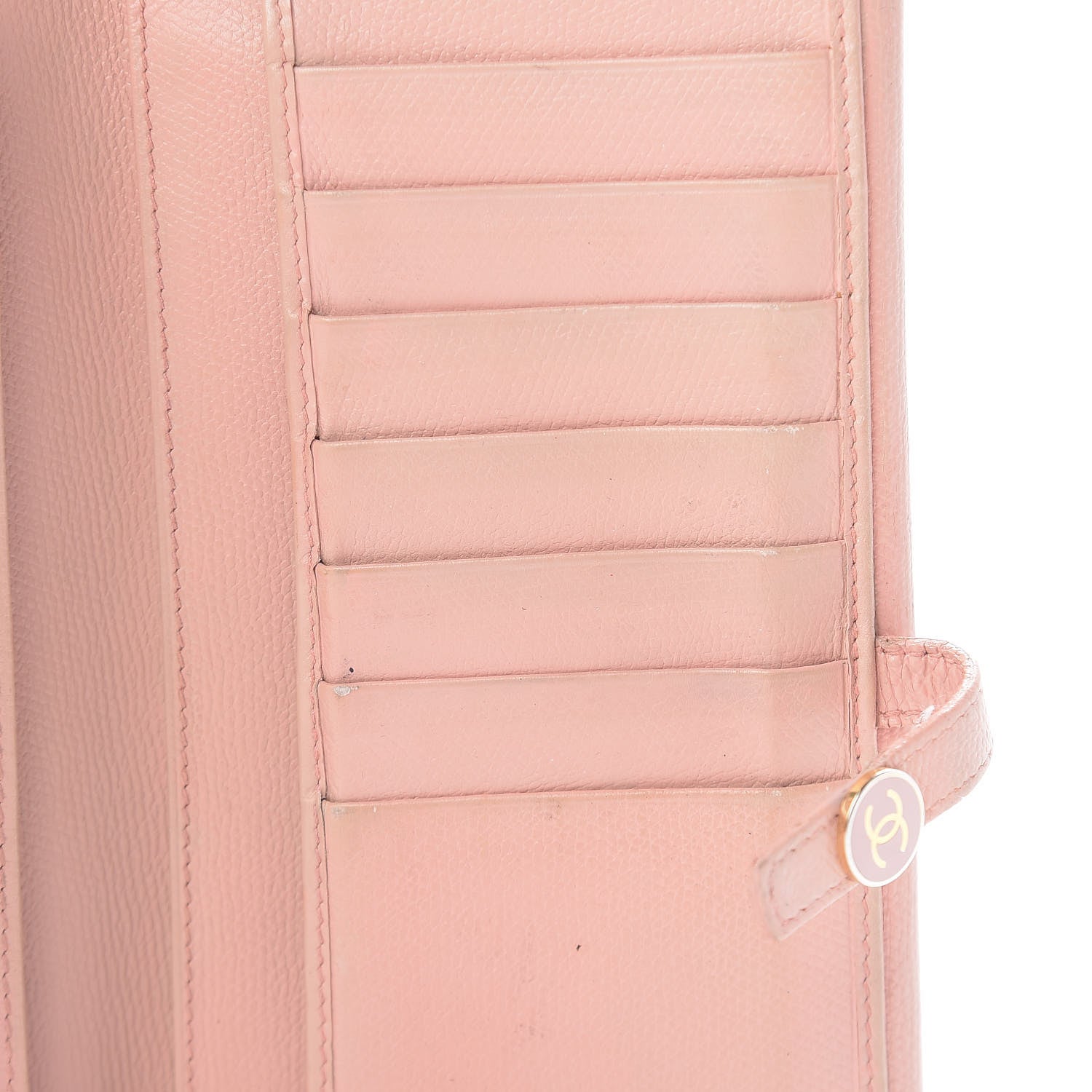 Chanel Grained Calfskin CC Button Wallet Pink 24 of 24