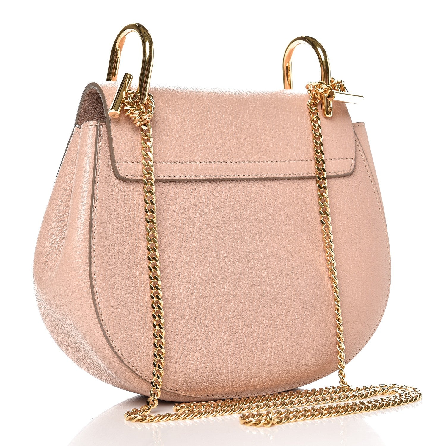 Chloe Grained Lambskin Mini Drew Shoulder Bag Cement Pink 3 of 9